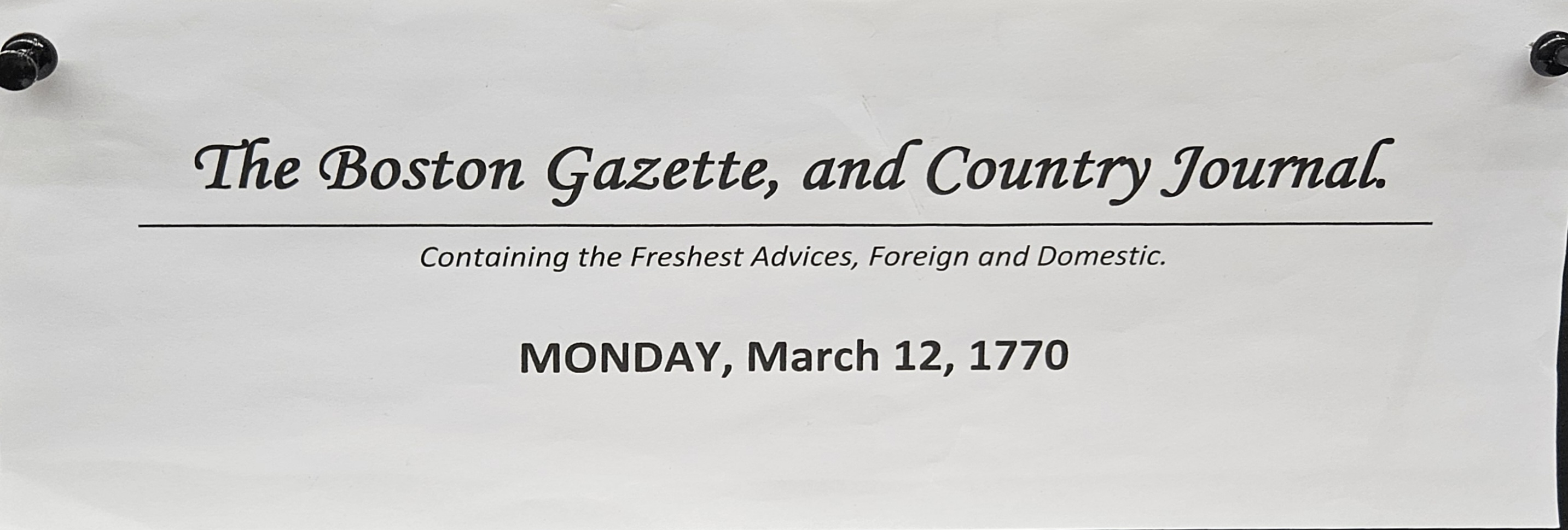 March 12, 1770 Issue